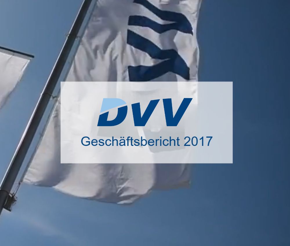 Titelbild des DVV-Jahresberichts 2017 mit wehender DVV-Flagge