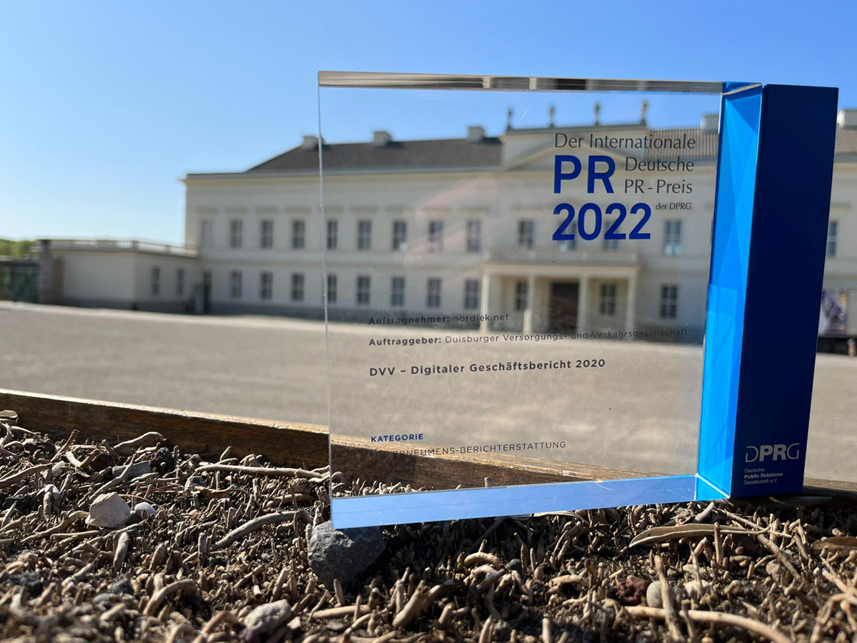 Auszeichnung PR-Preis 2022 für den digitalen DVV-Geschäftsbericht 2020